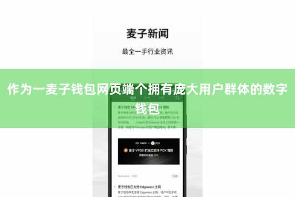 作为一麦子钱包网页端个拥有庞大用户群体的数字钱包