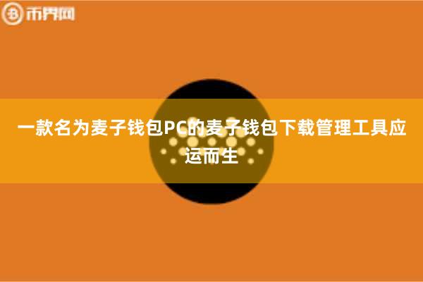 一款名为麦子钱包PC的麦子钱包下载管理工具应运而生