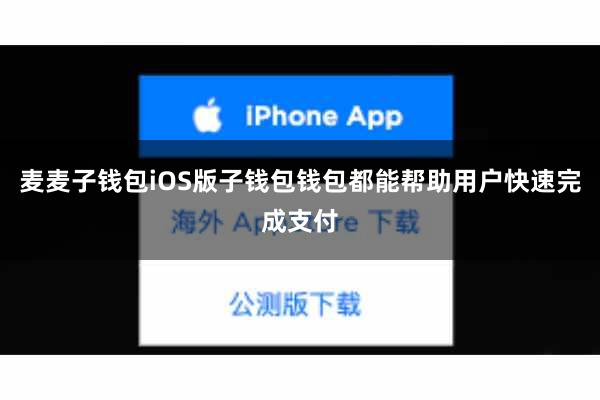麦麦子钱包iOS版子钱包钱包都能帮助用户快速完成支付